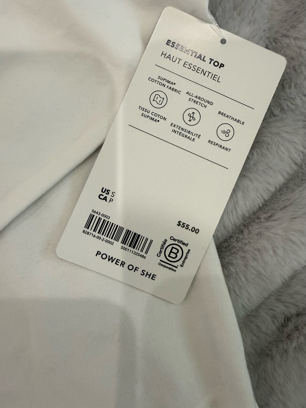 Athleta women’s Long-Sleeve Tee - White and Gray - Picture 2 of 6